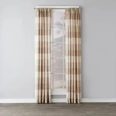 Saturday Knight Ltd Aiden Woven Design Window Panel With 1.5" Rod Pocket - 52x84", Taupe