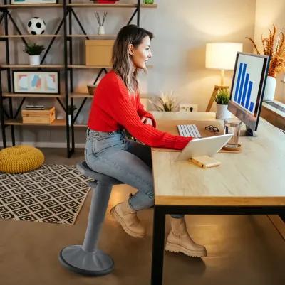 Adjustable-Height Wobble Chair Active Learning Stool for Office Stand Up Desk