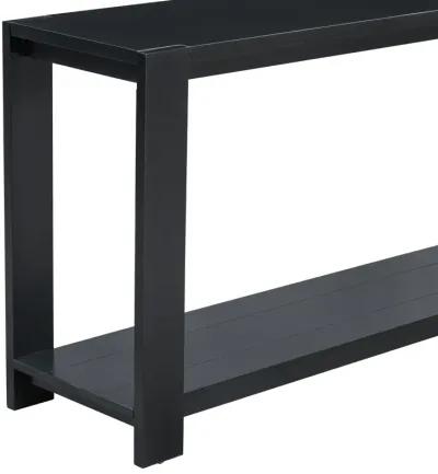 Merax Minimalist Console Table with Bottom Shelf