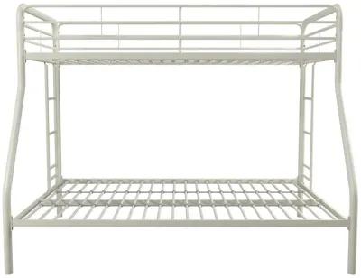 Atwater Living Cassia Twin over Full Metal Bunk Bed with Two Ladders and Safety Railings