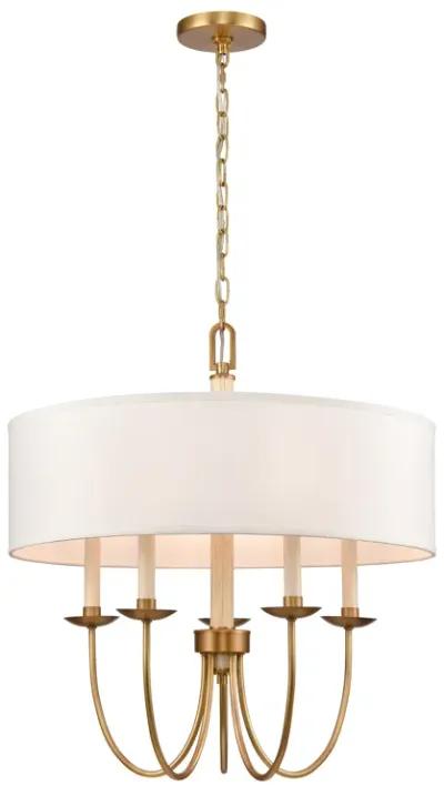 Neville 23'' Wide 5-Light Brass Chandelier