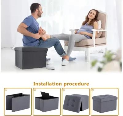 ALASDO Ottoman Foot Rest Footstool Bench for Living Room