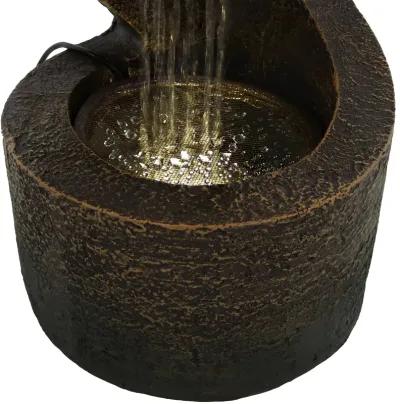 Sunnydaze Winding Showers Polyresin Indoor Water Fountain with LED - 13 in