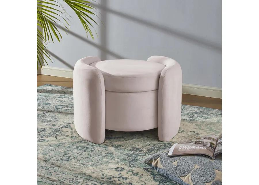 Nebula Upholstered Performance Velvet Ottoman