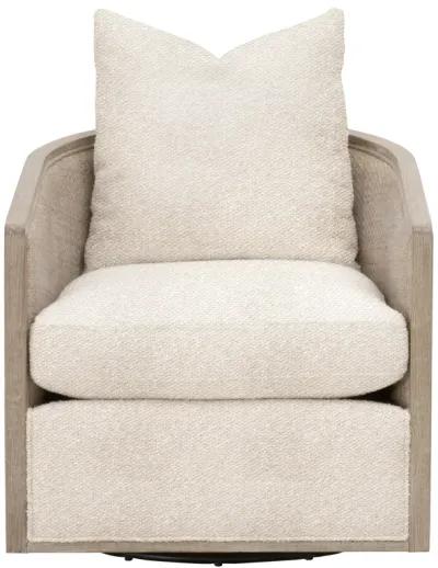 McGuire Swivel Club Chair in Gray