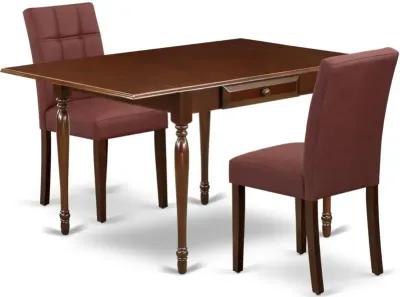 3 Piece Kitchen Dining Table Set contain A Wooden Dining Table