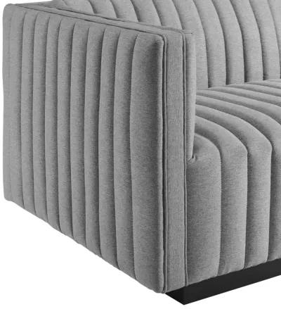 Conjure Channel Tufted Upholstered Fabric Sofa