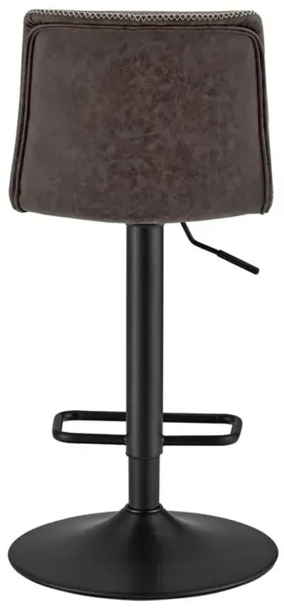 Jayden PU Leather Low back Gaslift Bar Stool, (Set of 2)