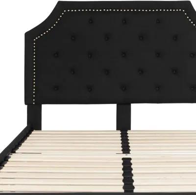 Flash Furniture Brighton Full Size Tufted Upholstered Platform Bed in Black Fabric