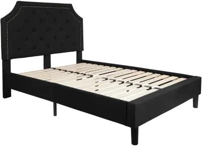 Flash Furniture Brighton Full Size Tufted Upholstered Platform Bed in Black Fabric