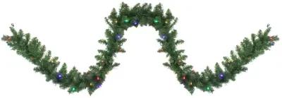 9' x 10" Pre-Lit Northern Pine Artificial Christmas Garland - Multi-Color LED Lights