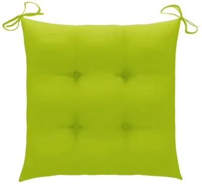 vidaXL Chair Cushions 4 pcs Bright Green 15.7"x15.7"x2.8" Fabric