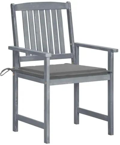 vidaXL Garden Chairs with Cushions 8 pcs Solid Acacia Wood Gray