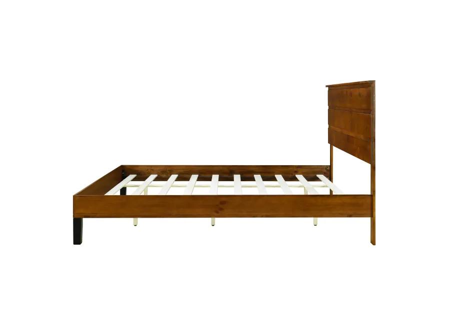 Merax Mid-Century Solid Wood Platform Bed