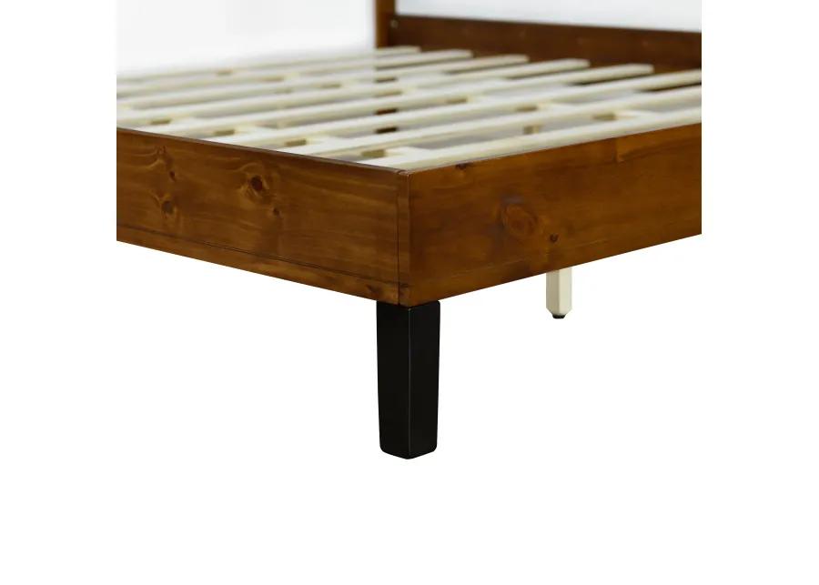 Merax Mid-Century Solid Wood Platform Bed