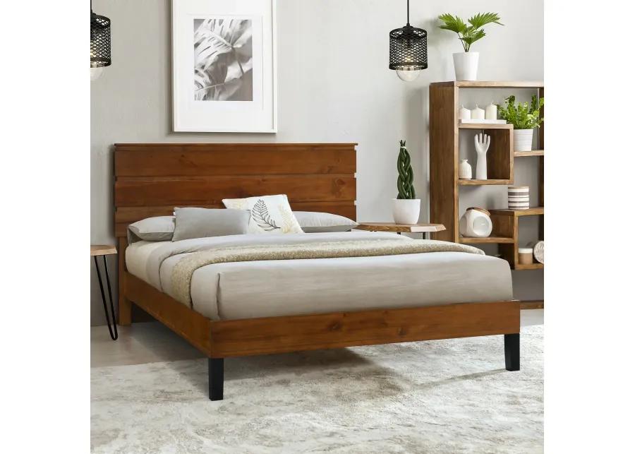 Merax Mid-Century Solid Wood Platform Bed