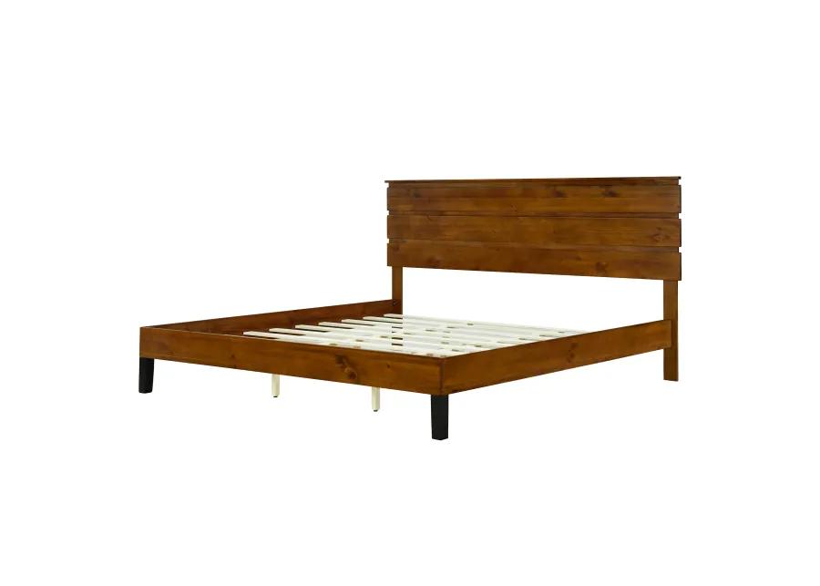 Merax Mid-Century Solid Wood Platform Bed