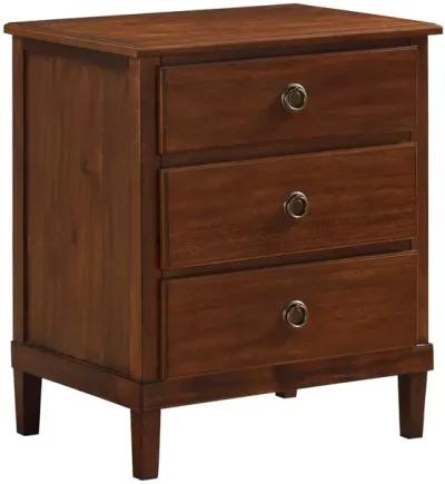 Cambridge Brown 3-Drawer Nightstand