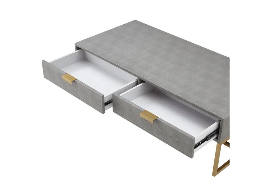 Nicole Miller Taha Faux Shagreen Coffee Table