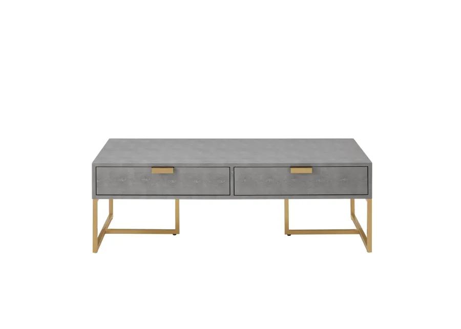 Nicole Miller Taha Faux Shagreen Coffee Table