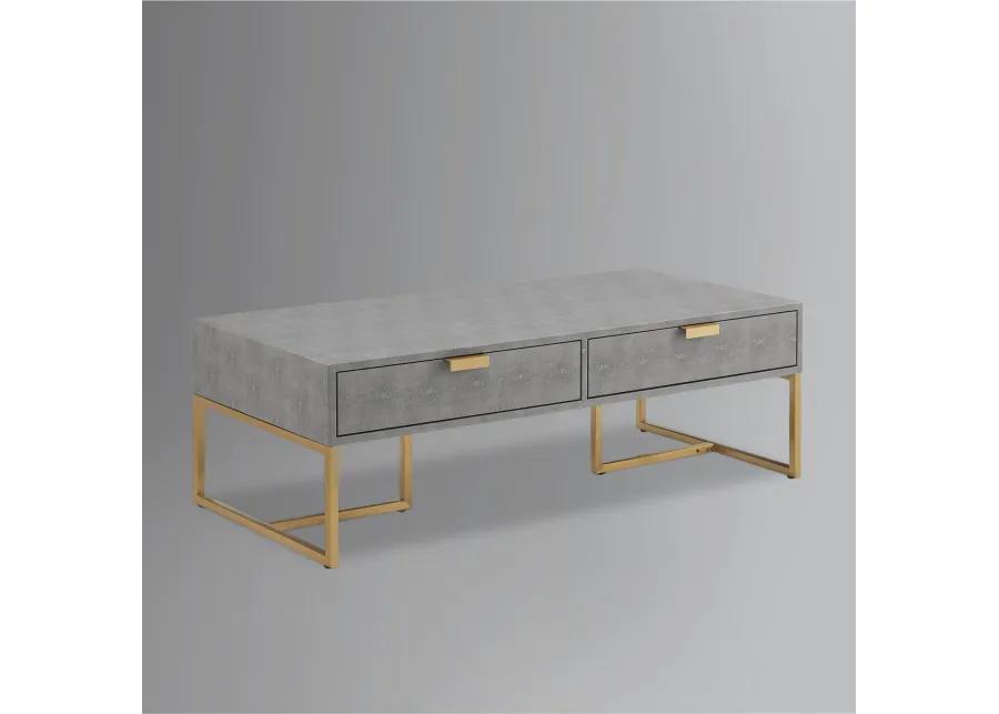 Nicole Miller Taha Faux Shagreen Coffee Table