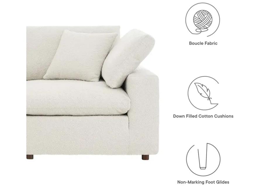 Commix Down Filled Overstuffed Boucle Fabric Loveseat