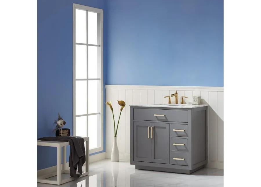 Altair 36 Single Bathroom Vanity Set in Gray without Mirror