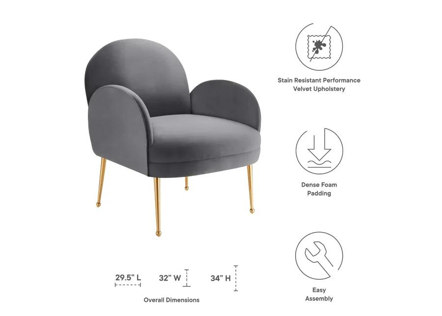 Transcend Performance Velvet Armchair