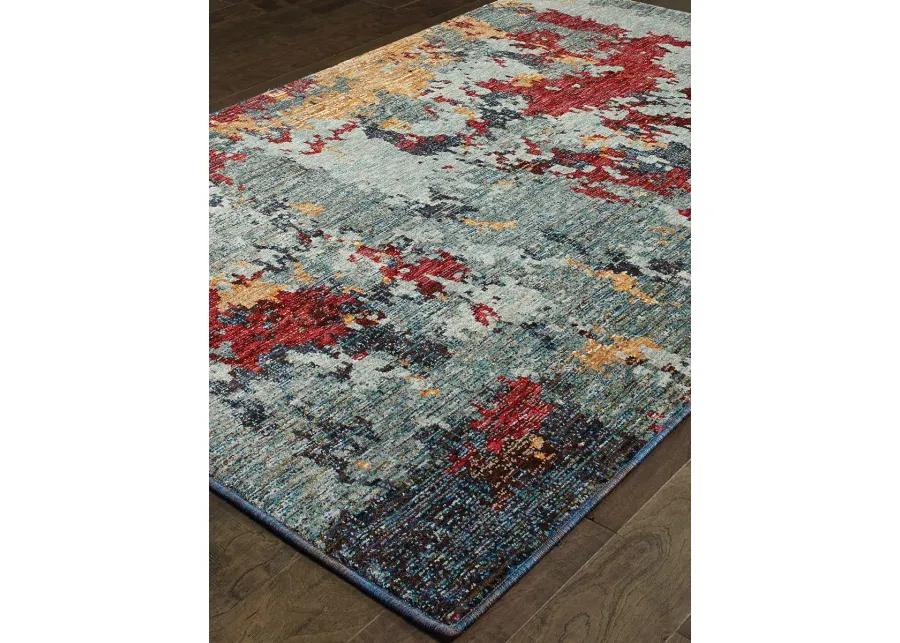 Evolution 2'3" x 8' Blue Rug