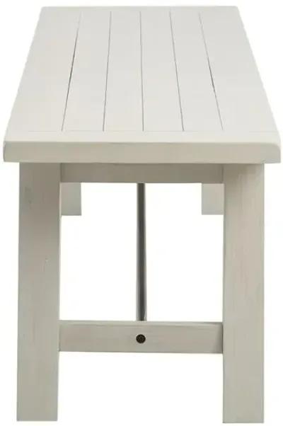 Belen Kox Dining Bench - White Wash Finish, Solid Wood Seat, Belen Kox