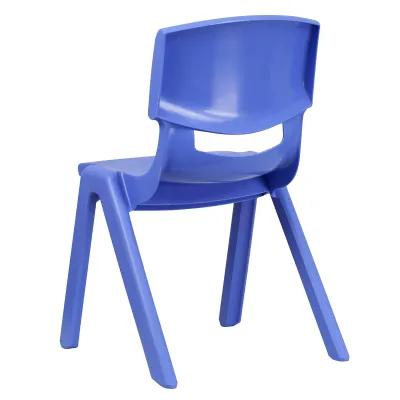 Flash Furniture Whitney 2 Pack Blue Plastic Stackable School Chair with 15.5" Seat Height