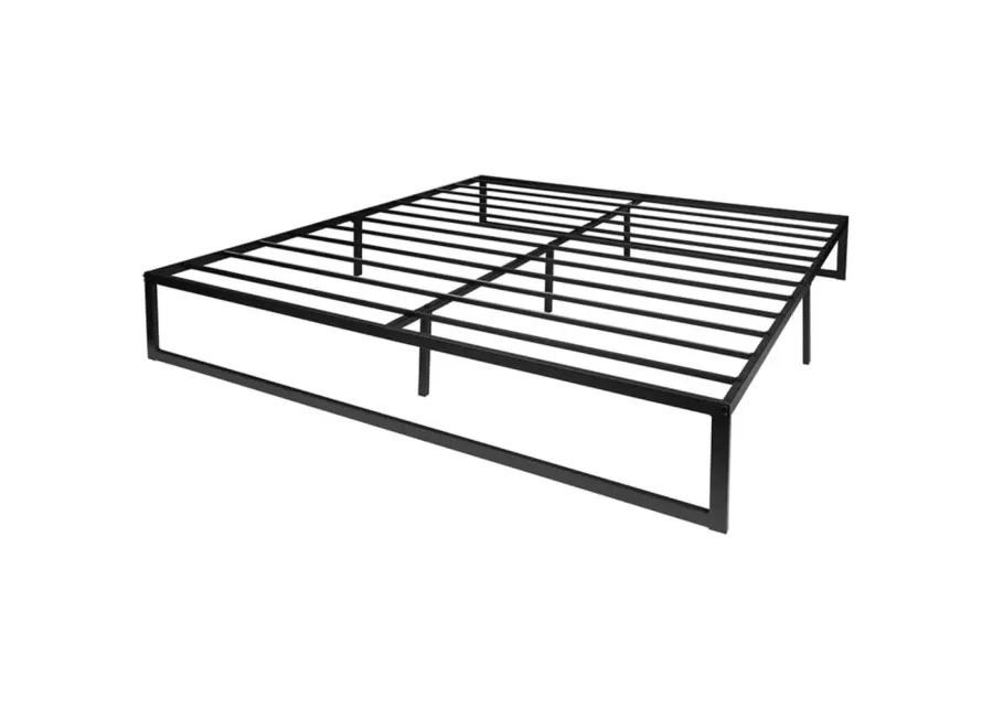 14 Inch High Heavy Duty Black Metal Platform Bed Frame