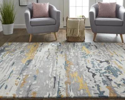 Everley 8644F Gray/Yellow/Blue 4' x 6' Rug