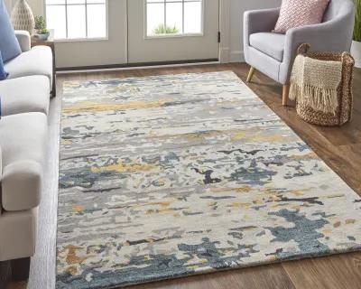 Everley 8644F Gray/Yellow/Blue 4' x 6' Rug