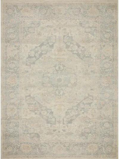 Priya PRY08 Bone/Bluestone 7'9" x 9'9" Rug