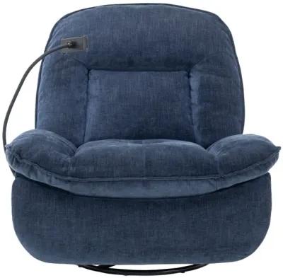 MONDAWE Indoor Velvet 360 Degrees Swivel Recliner Accent Chair with Massage