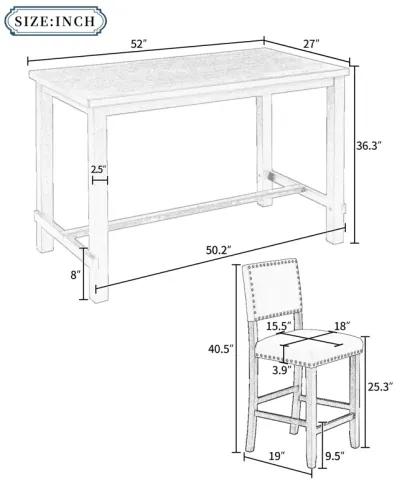 Merax 5-Piece Counter Height Dining Set