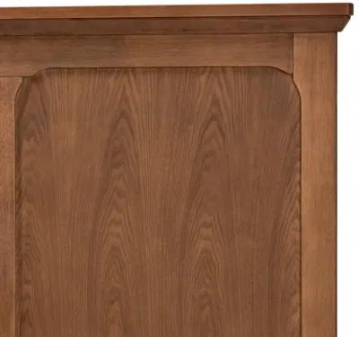 Baxton Studio Alarice Classic and Traditional Ash Walnut Finished Wood Queen Size Headboard