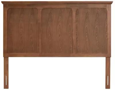 Baxton Studio Alarice Classic and Traditional Ash Walnut Finished Wood Queen Size Headboard