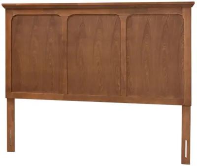 Baxton Studio Alarice Classic and Traditional Ash Walnut Finished Wood Queen Size Headboard