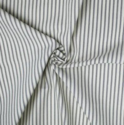 6ix Tailors Fine Linens Cruz Ticking Stripes Gray/Ivory Decorative Throw Pillows