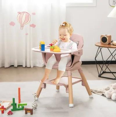 6-in-1 Baby High Chair with Removable Dishwasher and Safe Tray