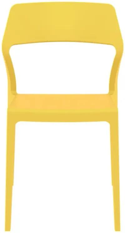 32.75" Yellow Solid Patio Dining Chair