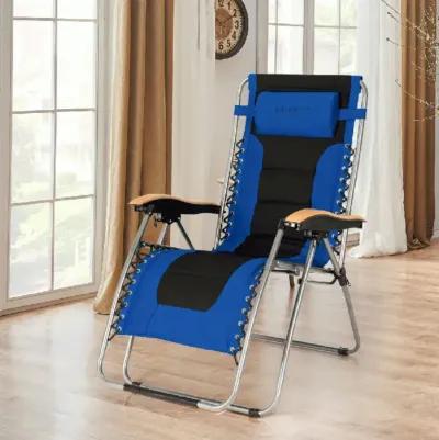 Hivvago Oversize Folding Adjustable Padded Zero Gravity Lounge Chair