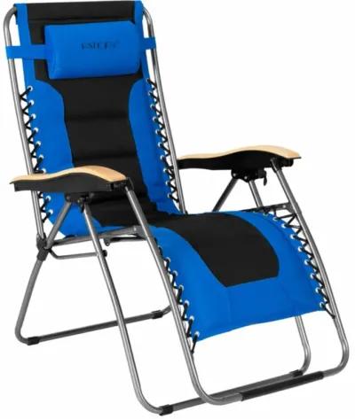 Hivvago Oversize Folding Adjustable Padded Zero Gravity Lounge Chair