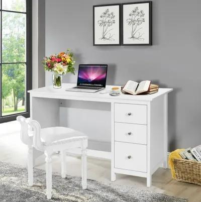 3-Drawer Home Office Study Computer Desk with Spacious Desktop