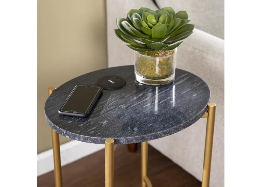 Padstow Side Table with Wireless Charging