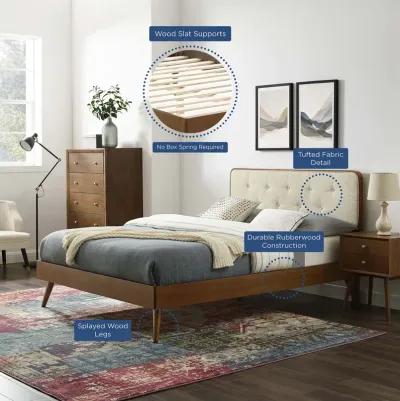 Modway - Bridgette Twin Wood Platform Bed with Splayed Legs