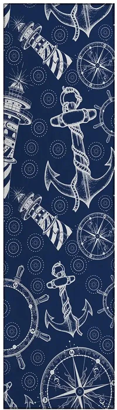 Harbor HA9 Navy 2'3" x 7'6" Rug