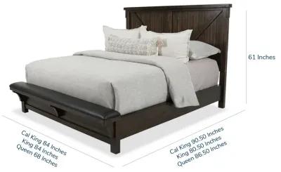 Lakeleigh Queen Panel Bed with Upholstered Bench